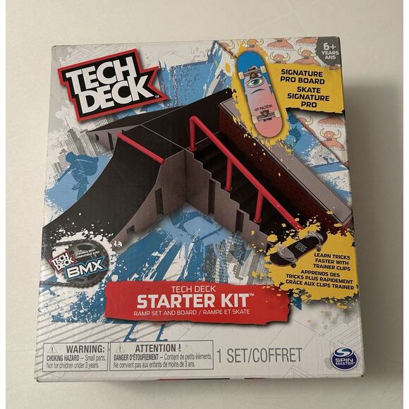 Tech Deck Starter Kit - Ramp Set with Board and Trainer Clips New Unopened - Picture 1 of 7
